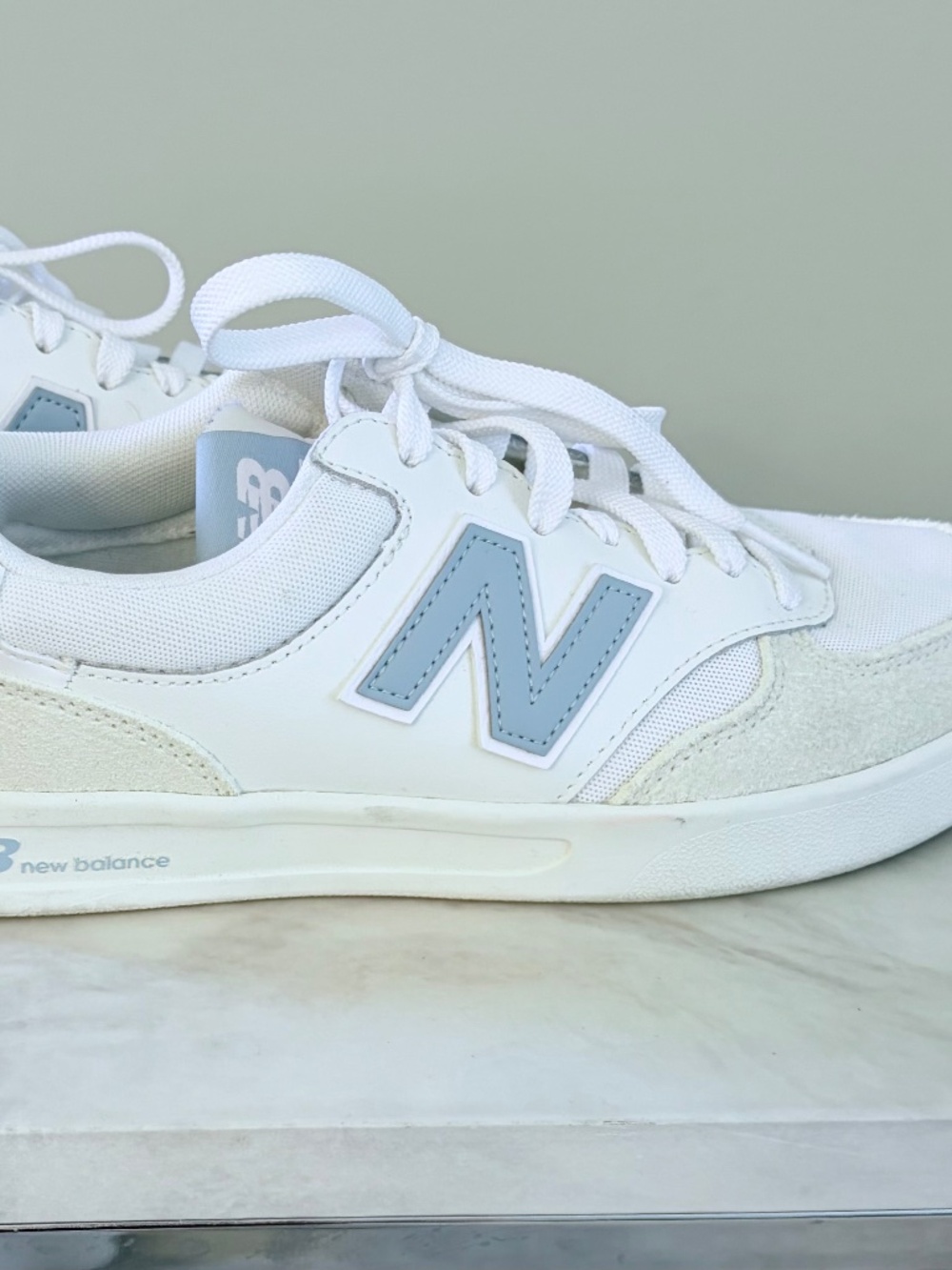 New Balance CT300 White/Blue Court Sneakers Women's Size 8